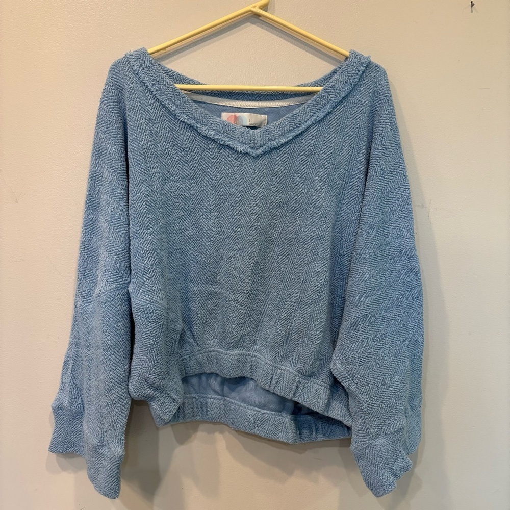 Free People Beach Terry Oversized Wide Sleeves Sweater Women’s Size Small